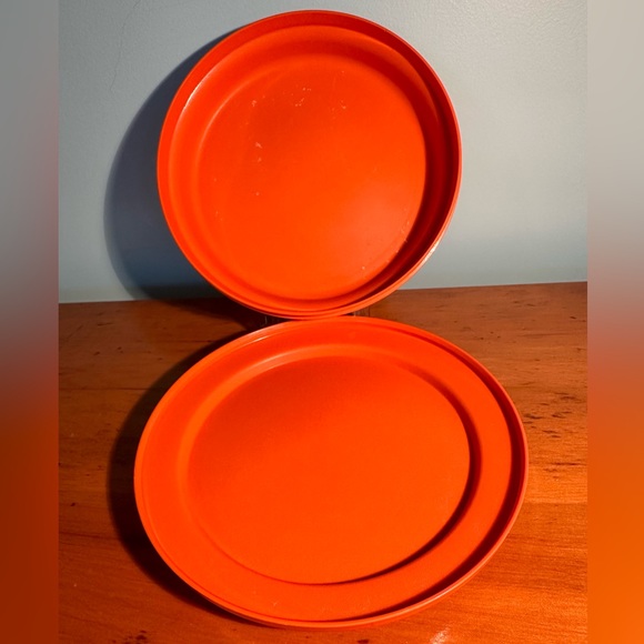 Vintage Tupperware Burnt Orange Seal-N-Serve 4-Piece SET - Picture 8 of 12